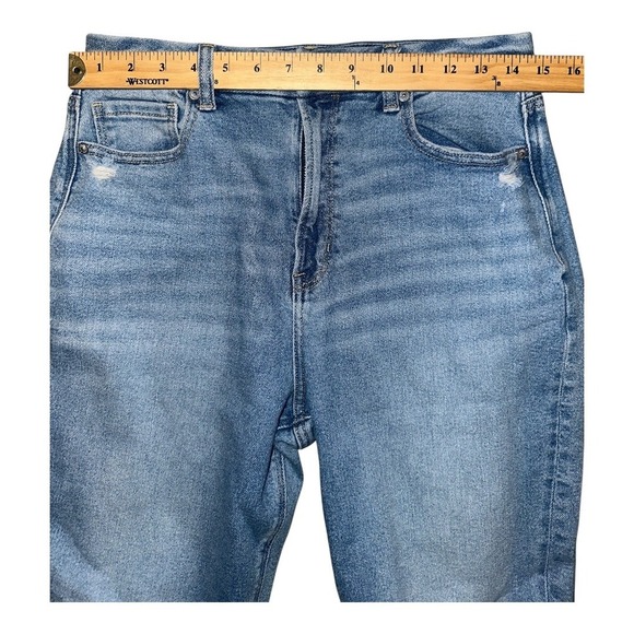 American Eagle Womens Stretch Ripped Curvy Mom Jeans, Size 8 LONG - Picture 9 of 9